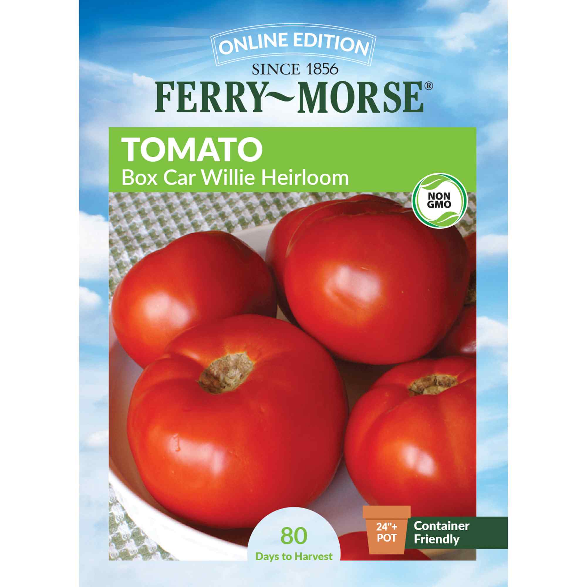Ferry-Morse tomato box car willie heirloom seed packet